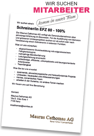 Stellenausschreibug